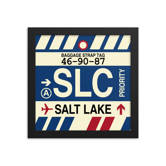 Travel-Themed Framed Print • SLC Salt Lake City • YHM Designs - Image 01