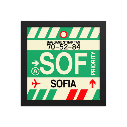 Travel-Themed Framed Print • SOF Sofia Souvenir • YHM Designs - Image 01