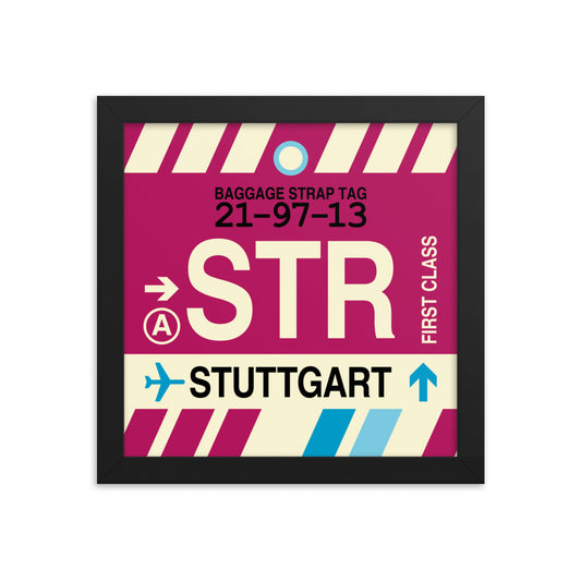 Travel-Themed Framed Print • STR Stuttgart • YHM Designs - Image 01