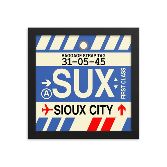 Travel-Themed Framed Print • SUX Sioux City • YHM Designs - Image 01