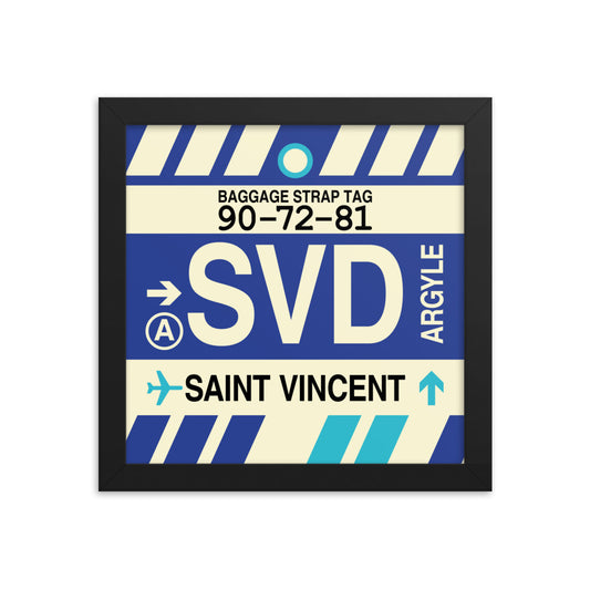 Travel-Themed Framed Print • SVD Saint Vincent • YHM Designs - Image 01