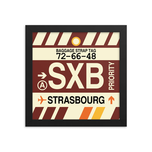 Travel-Themed Framed Print • SXB Strasbourg • YHM Designs - Image 01