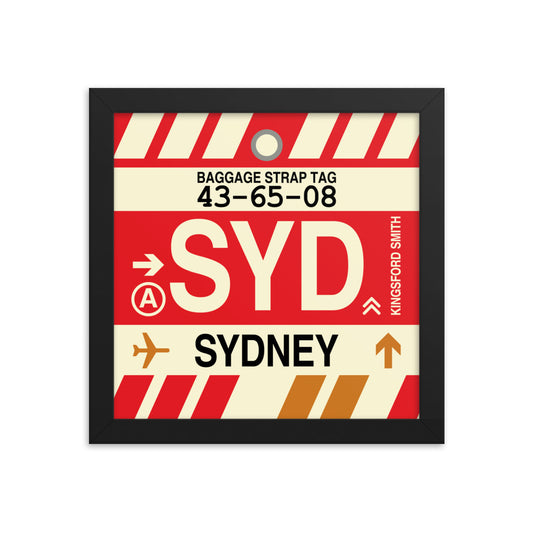 Travel-Themed Framed Print • SYD Sydney • YHM Designs - Image 01