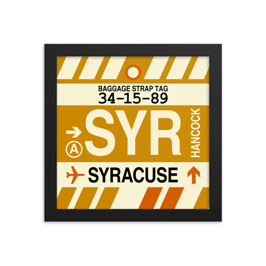Travel-Themed Framed Print • SYR Syracuse • YHM Designs - Image 01