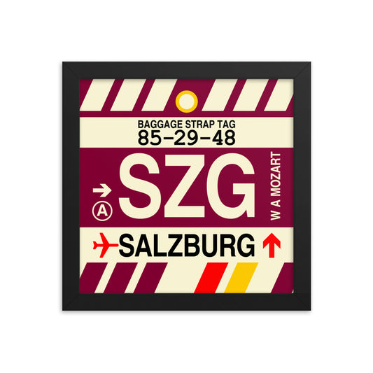 Travel-Themed Framed Print • SZG Salzburg Souvenir • YHM Designs - Image 01