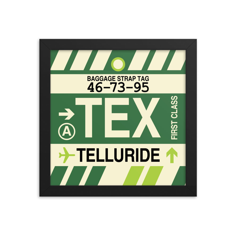Travel-Themed Framed Print • TEX Telluride • YHM Designs - Image 01