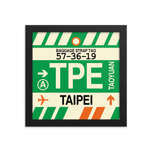 Travel-Themed Framed Print • TPE Taipei • YHM Designs - Image 01
