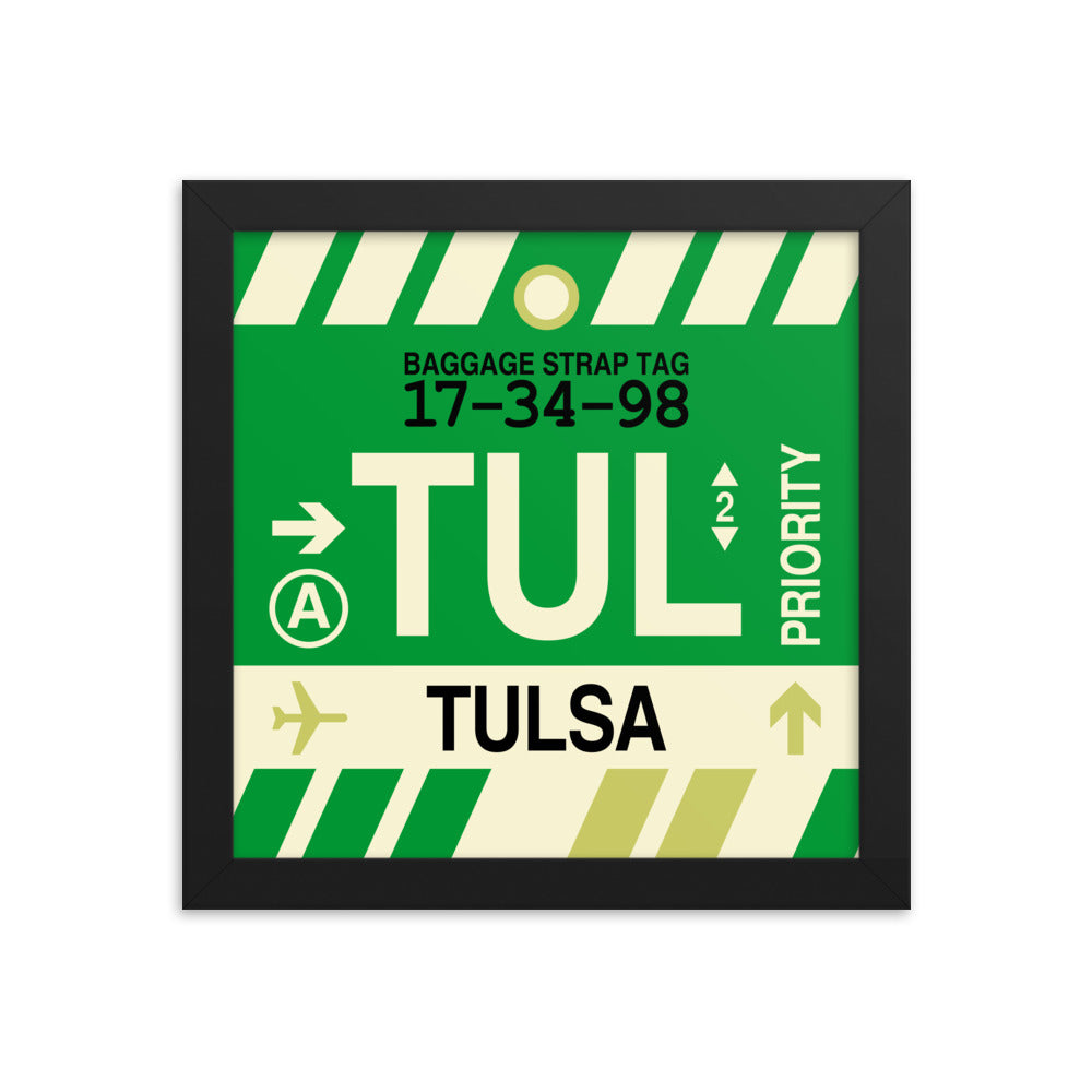 Travel-Themed Framed Print • TUL Tulsa • YHM Designs - Image 01