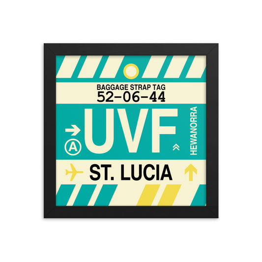 Travel-Themed Framed Print • UVF St. Lucia Souvenir • YHM Designs - Image 01
