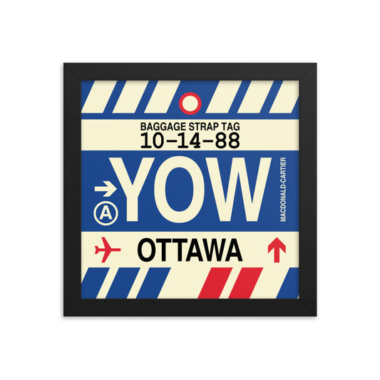 Travel-Themed Framed Print • YOW Ottawa • YHM Designs - Image 01