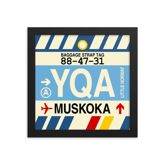 Travel-Themed Framed Print • YQA Muskoka • YHM Designs - Image 01