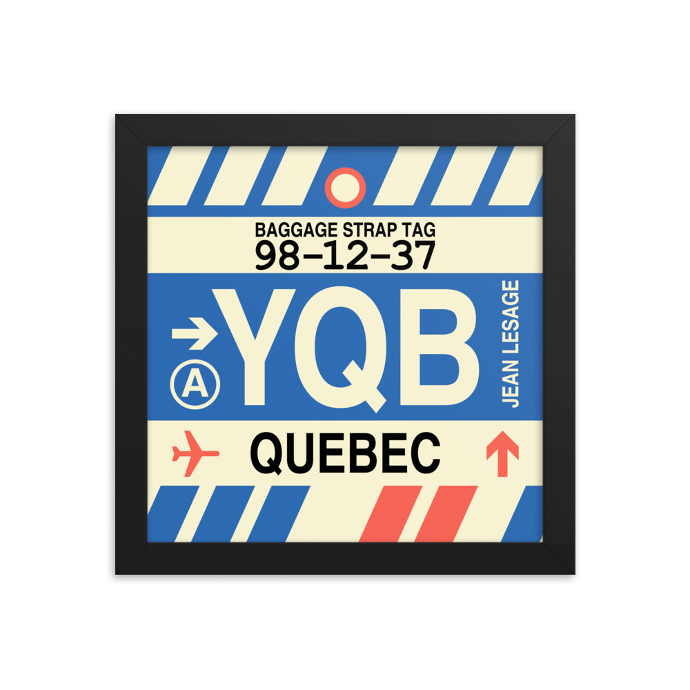 Travel-Themed Framed Print • YQB Quebec City • YHM Designs - Image 01