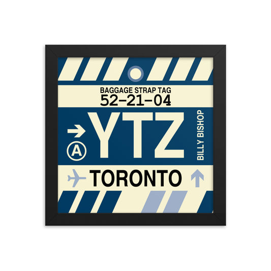 Travel-Themed Framed Print • YTZ Toronto • YHM Designs - Image 01