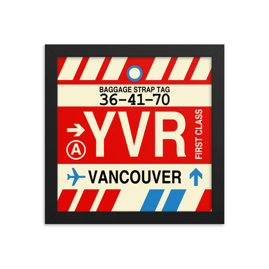 Travel-Themed Framed Print • YVR Vancouver • YHM Designs - Image 01