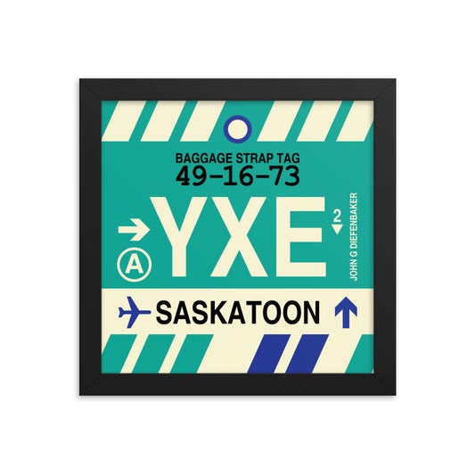 Travel-Themed Framed Print • YXE Saskatoon • YHM Designs - Image 01