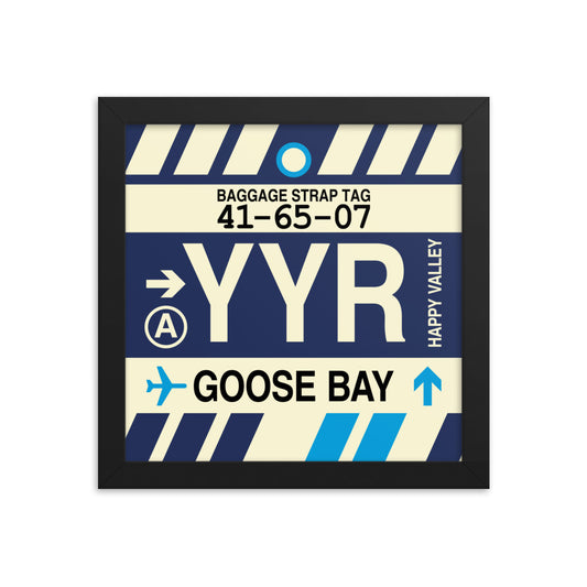 Travel-Themed Framed Print • YYR Goose Bay • YHM Designs - Image 01