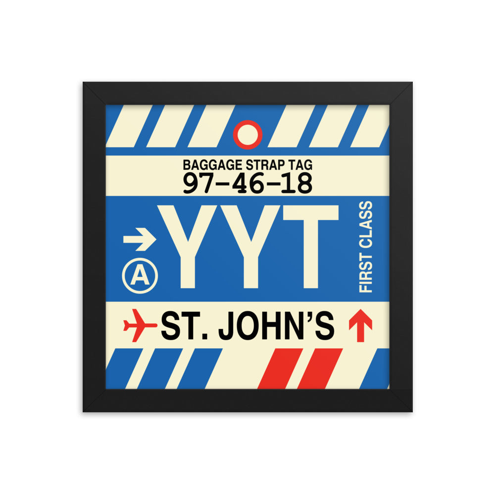 Travel-Themed Framed Print • YYT St. John's • YHM Designs - Image 01