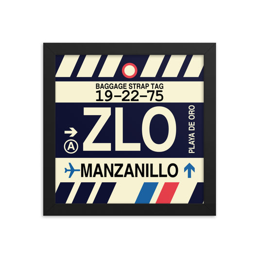 Travel-Themed Framed Print • ZLO Manzanillo • YHM Designs - Image 01