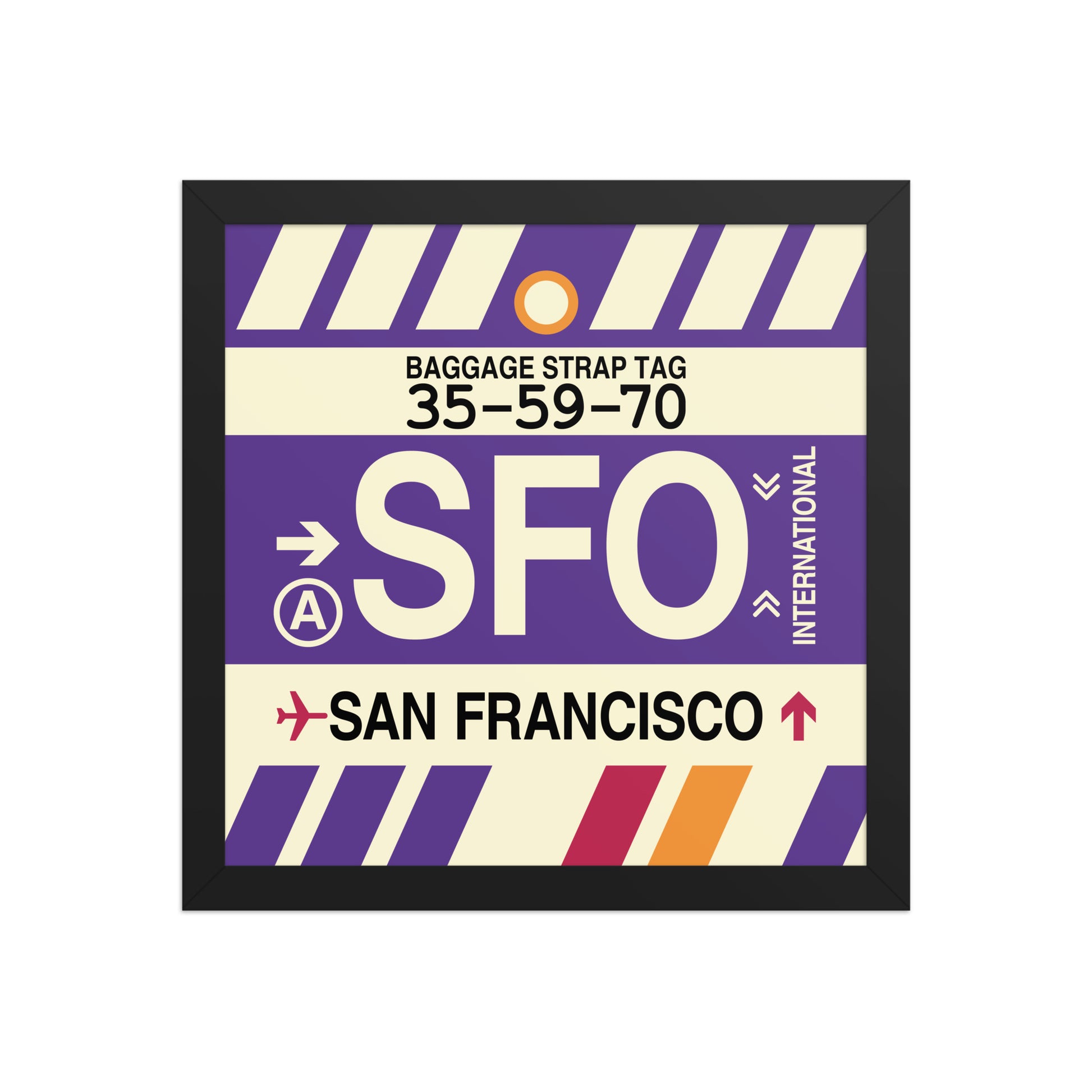 Travel-Themed Framed Print • SFO San Francisco • YHM Designs - Image 02