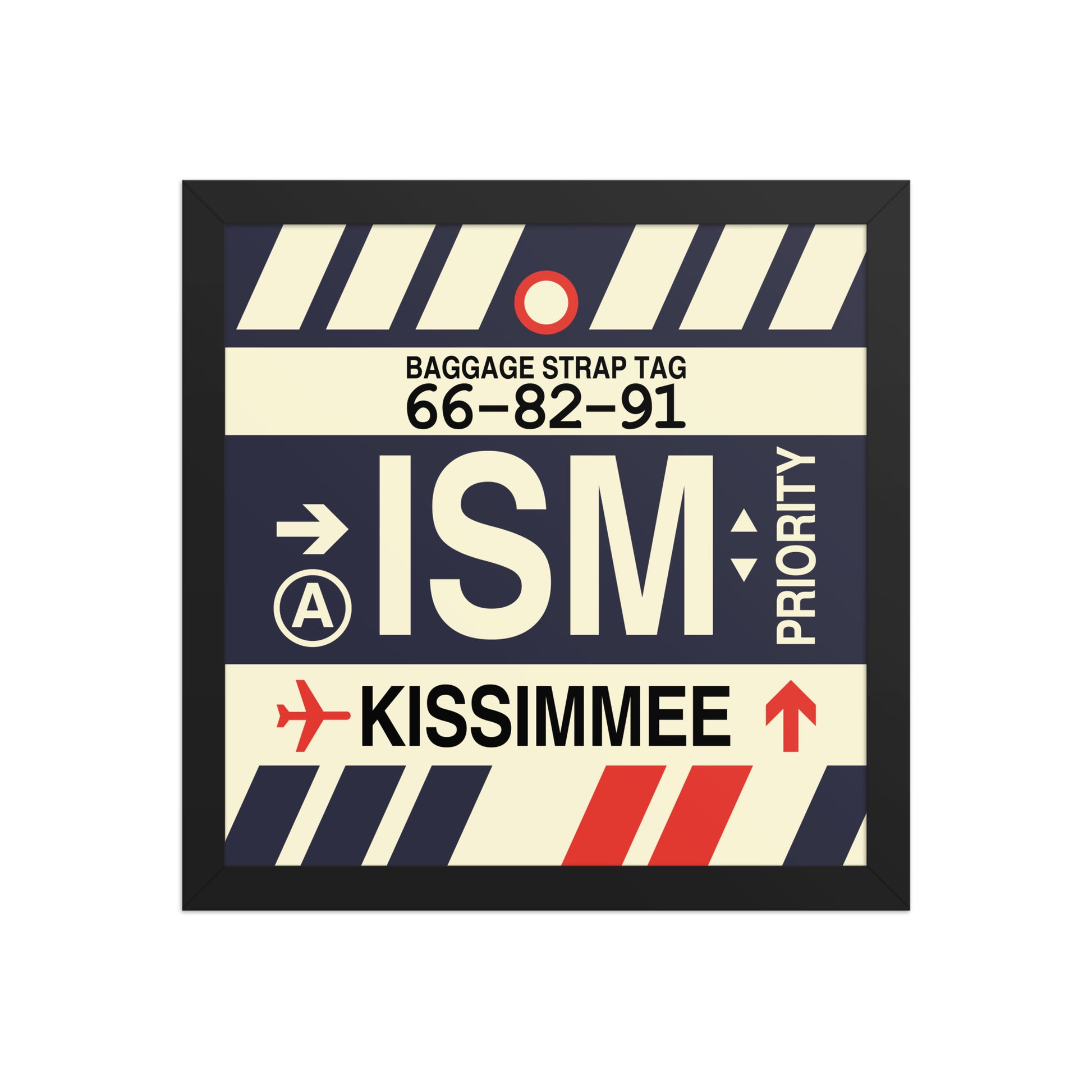 ISM Kissimmee Framed Print • Jet Age Baggage Tag Design • YHM Designs - Image 03