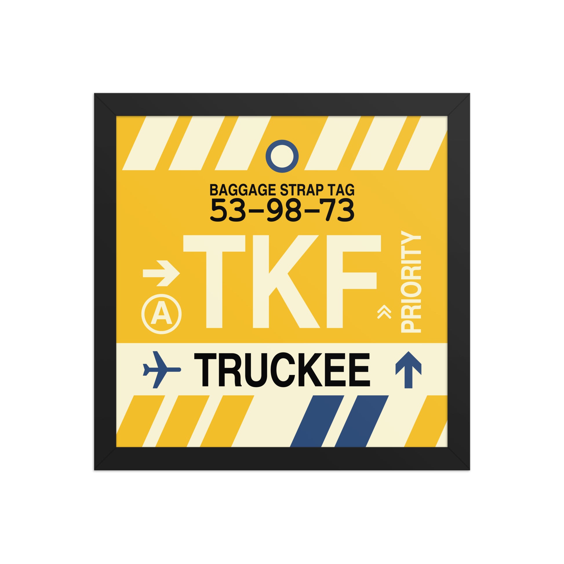 TKF Truckee Framed Print • Jet Age Baggage Tag Design • YHM Designs - Image 03