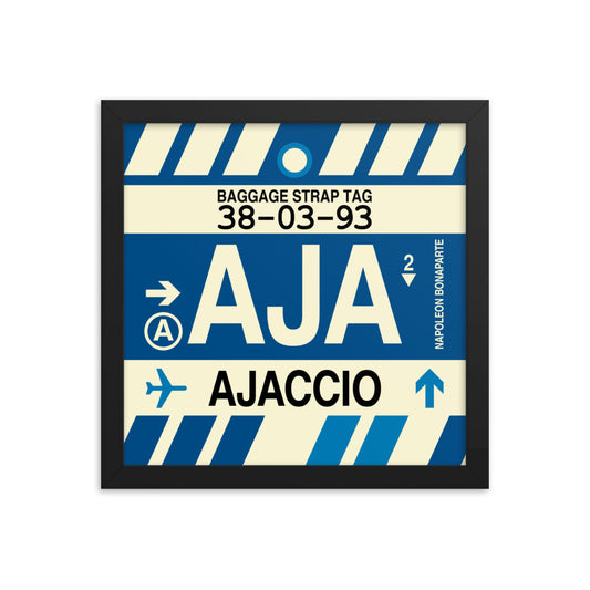 Travel-Themed Framed Print • AJA Ajaccio • YHM Designs - Image 02