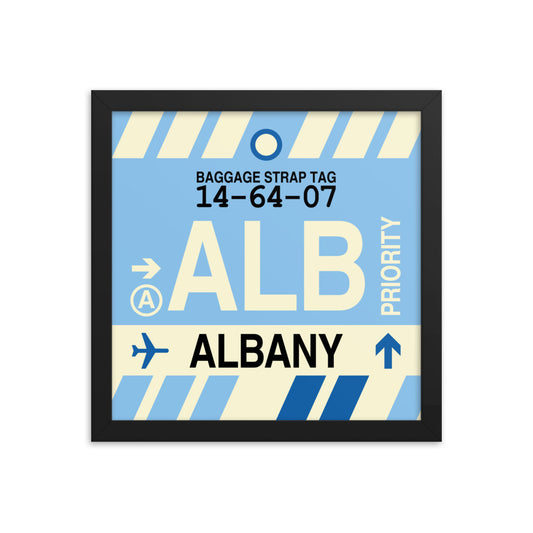 Travel-Themed Framed Print • ALB Albany • YHM Designs - Image 02