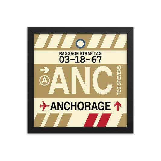 Travel-Themed Framed Print • ANC Anchorage • YHM Designs - Image 02