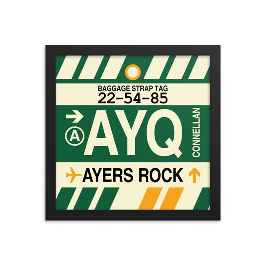 Travel-Themed Framed Print • AYQ Ayers Rock • YHM Designs - Image 02