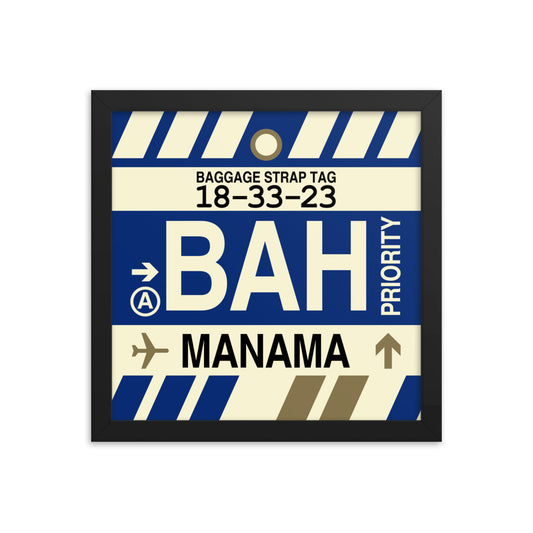 Travel-Themed Framed Print • BAH Manama • YHM Designs - Image 02