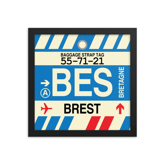 Travel-Themed Framed Print • BES Brest • YHM Designs - Image 02