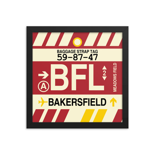 Travel-Themed Framed Print • BFL Bakersfield Souvenir • YHM Designs - Image 02