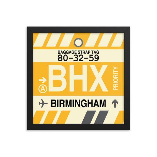 Travel-Themed Framed Print • BHX Birmingham • YHM Designs - Image 02