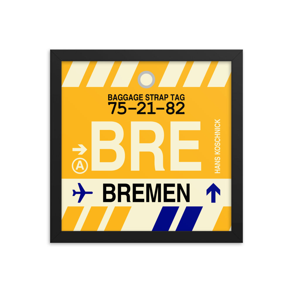 Travel-Themed Framed Print • BRE Bremen • YHM Designs - Image 02