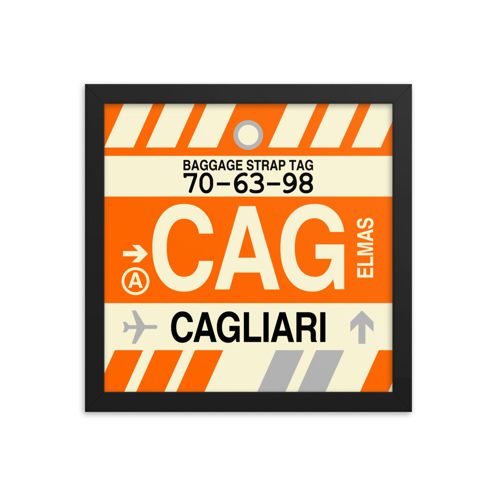 Travel-Themed Framed Print • CAG Cagliari • YHM Designs - Image 02