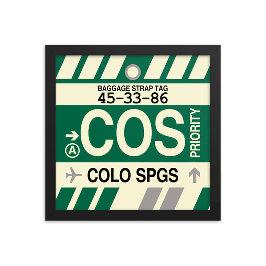 Travel-Themed Framed Print • COS Colorado Springs Souvenir • YHM Designs - Image 02