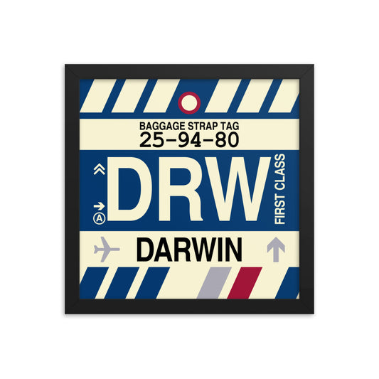 Travel-Themed Framed Print • DRW Darwin • YHM Designs - Image 02