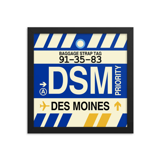 Travel-Themed Framed Print • DSM Des Moines • YHM Designs - Image 02