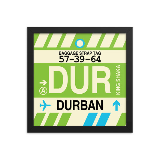 Travel-Themed Framed Print • DUR Durban • YHM Designs - Image 02