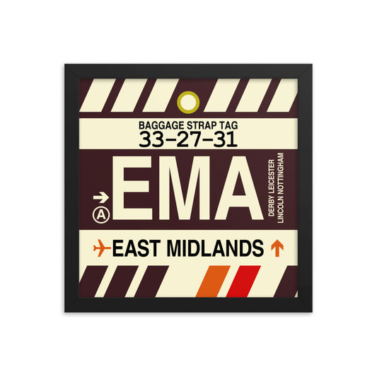 Travel-Themed Framed Print • EMA East Midlands Souvenir • YHM Designs - Image 02
