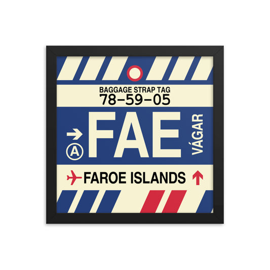 Travel-Themed Framed Print • FAE Faroe Islands Souvenir • YHM Designs - Image 02