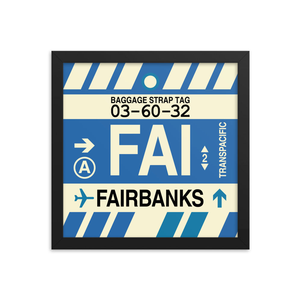 Travel-Themed Framed Print • FAI Fairbanks Souvenir • YHM Designs - Image 02