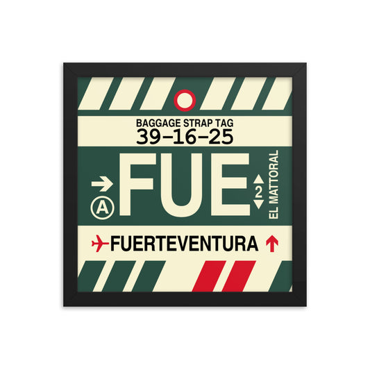 Travel-Themed Framed Print • FUE Fuerteventura Souvenir • YHM Designs - Image 02
