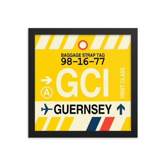 Travel-Themed Framed Print • GCI Guernsey Souvenir • YHM Designs - Image 02