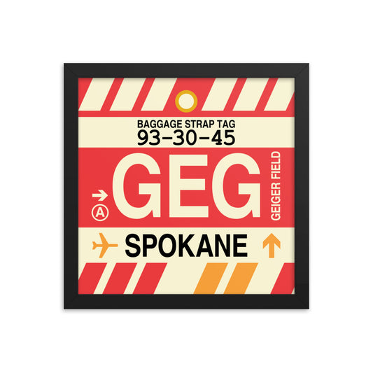 Travel-Themed Framed Print • GEG Spokane • YHM Designs - Image 02