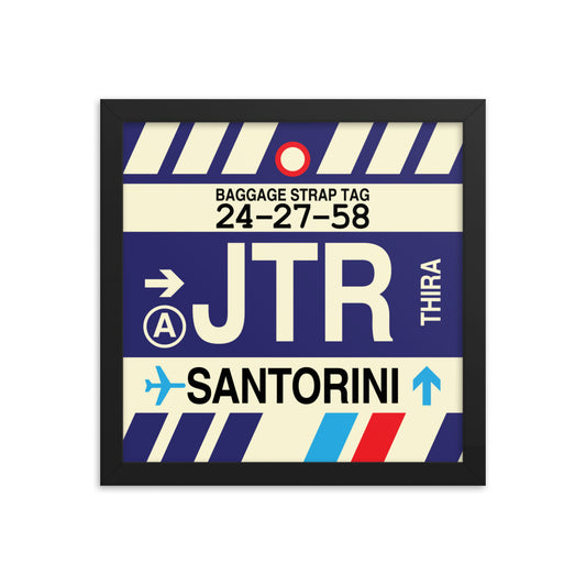 Travel-Themed Framed Print • JTR Santorini Souvenir • YHM Designs - Image 02