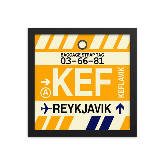 Travel-Themed Framed Print • KEF Reykjavik Souvenir • YHM Designs - Image 02