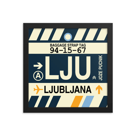 Travel-Themed Framed Print • LJU Ljubljana Souvenir • YHM Designs - Image 02