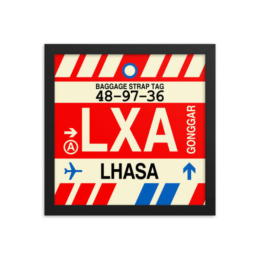 Travel-Themed Framed Print • LXA Lhasa • YHM Designs - Image 02