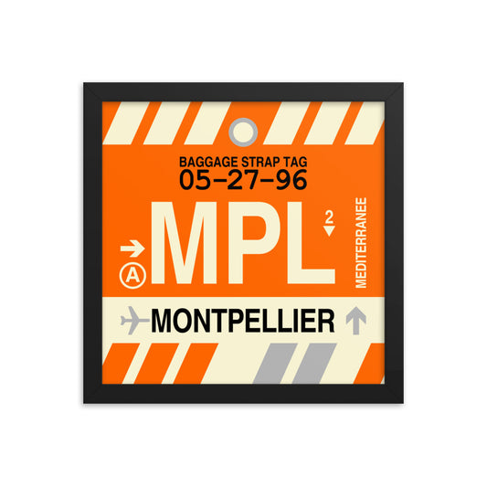Travel-Themed Framed Print • MPL Montpellier Souvenir • YHM Designs - Image 02